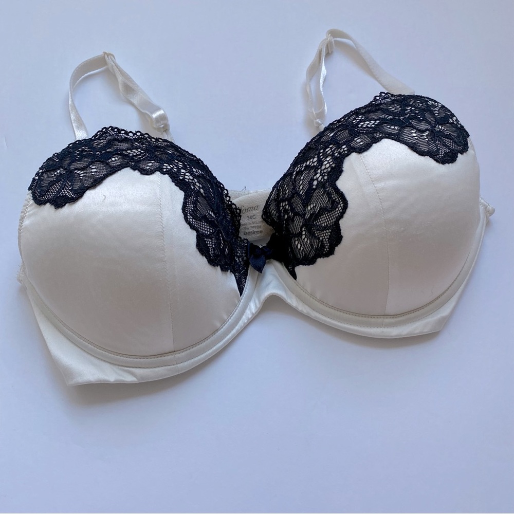 Soma Desiree White & Black Underwire Bra